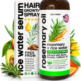 SELFWISE Rosemary Rice Water Spray bottle for daily scalp refreshment