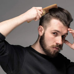 Selthoo pomade hair texture closeup highlighting added volume.