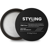 Selthoo pomade jar closeup demonstrating natural, all-day hold.