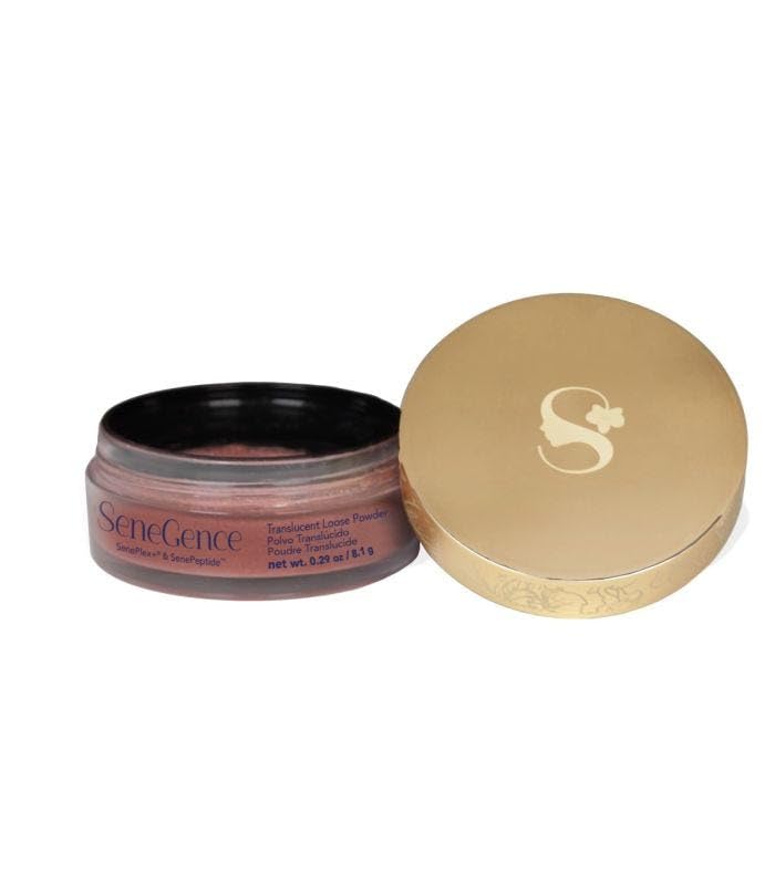 SeneGence Loose Setting Powder Silver Rose close-up showing silky texture for a natural matte finish