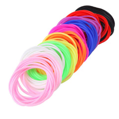 Senkary jelly bracelets used as hair ties for quick, stylish styling