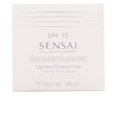 Sensai CF13 Warm Beige foundation bottle offers smooth, natural coverage.