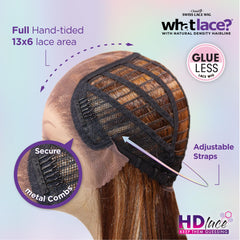 Hand-tied front on Sensationnel What Lace 13x6 wig for secure comfort