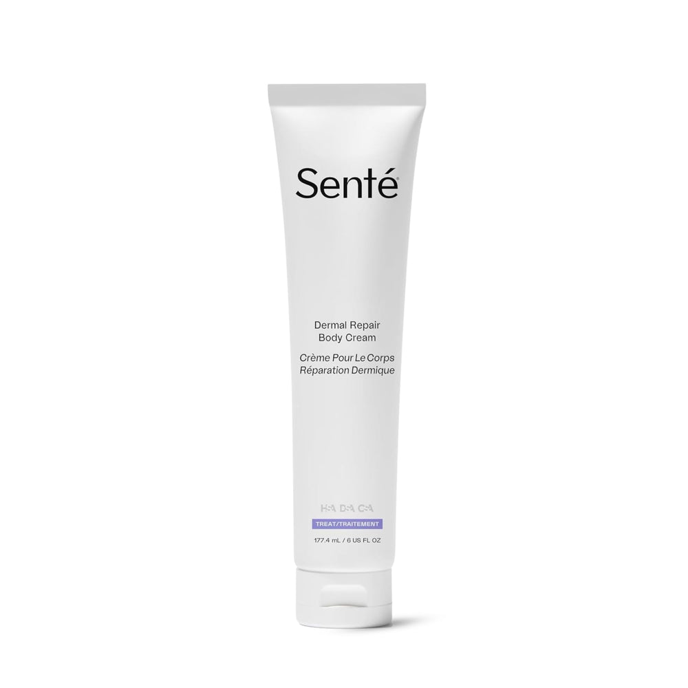 Sente Dermal Repair Body Cream jar close-up showing rich hydration