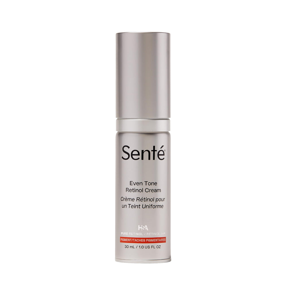 Sente Even Tone Retinol Cream bottle for a smooth nightly skincare routine