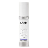 Sente firming neck cream bottle with pump for targeted neck care.