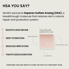 Sente HSA technology graphic illustrating hydration benefits.
