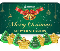 SEONNIX Shower Steamers Christmas stars bottle creates a cozy, luxurious morning ritual.
