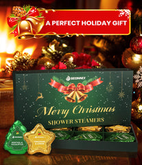 SEONNIX Christmas trees scene evokes festive ambience for a pampering shower experience.