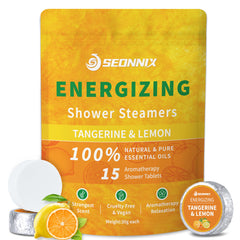 SEONNIX shower steamers Tangerine Lemon pack-1 offer mood lift in a refreshing shower
