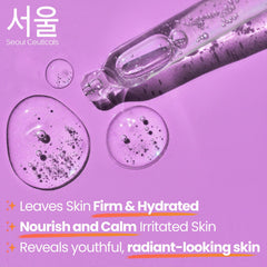 SeoulCeuticals Serum applied to the cheek for a dewy finish.