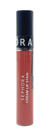 SEPHORA Collection Cream Lip Stain 122 Casual Peach swatches reveal a matte pink-peach shade for everyday wear.