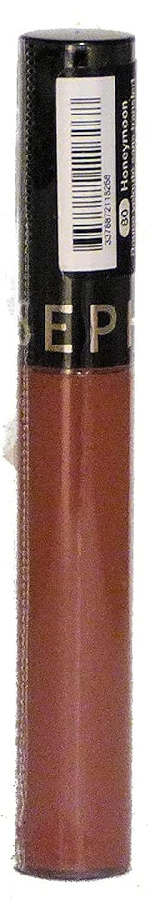 Sephora Collection Cream Lip Stain Honeymoon swatches showcase rich coral shade for everyday wear.