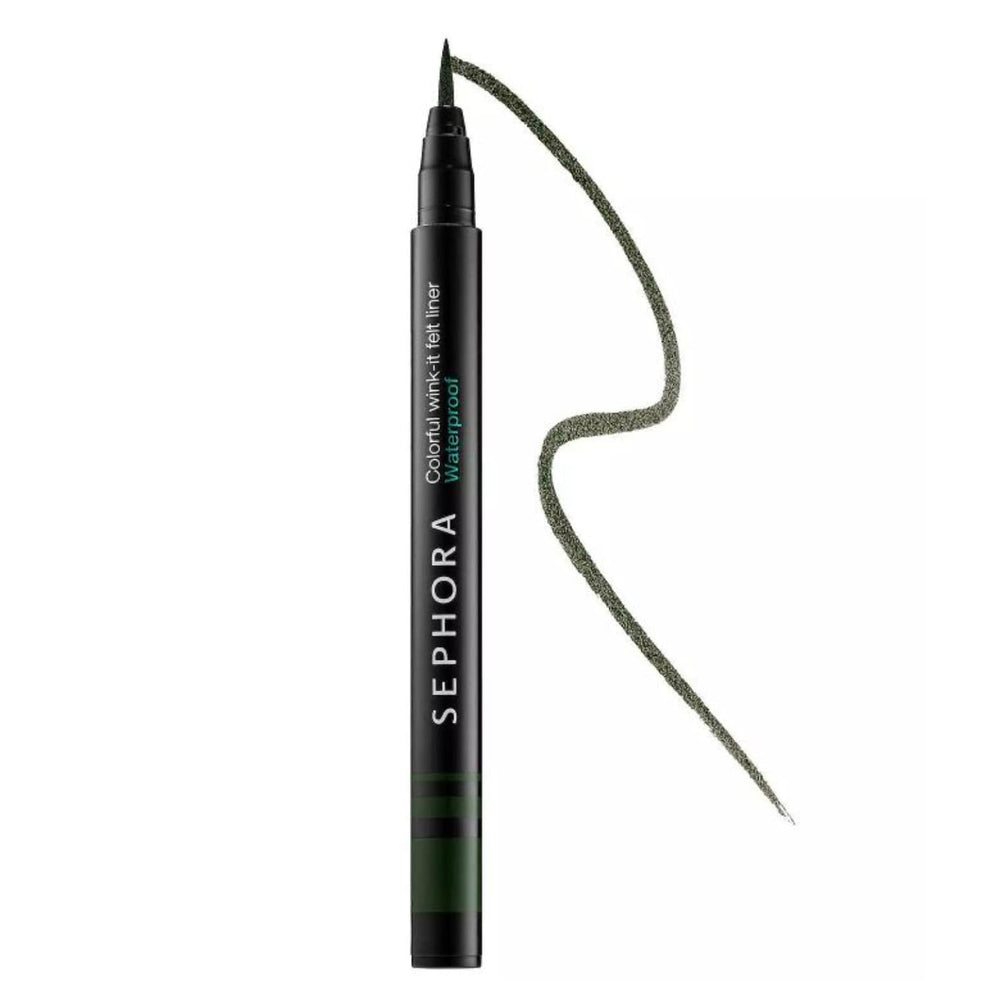 SEPHORA Wink-It Felt Liner Army Babe in dark green offers precise, long-wearing definition