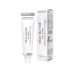 Seraphine Botanicals lip mask texture close-up showing creamy, melt-in formula.