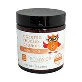 Serawise Eczema Rescue Cream packaging showcases fragrance-free formula for all ages