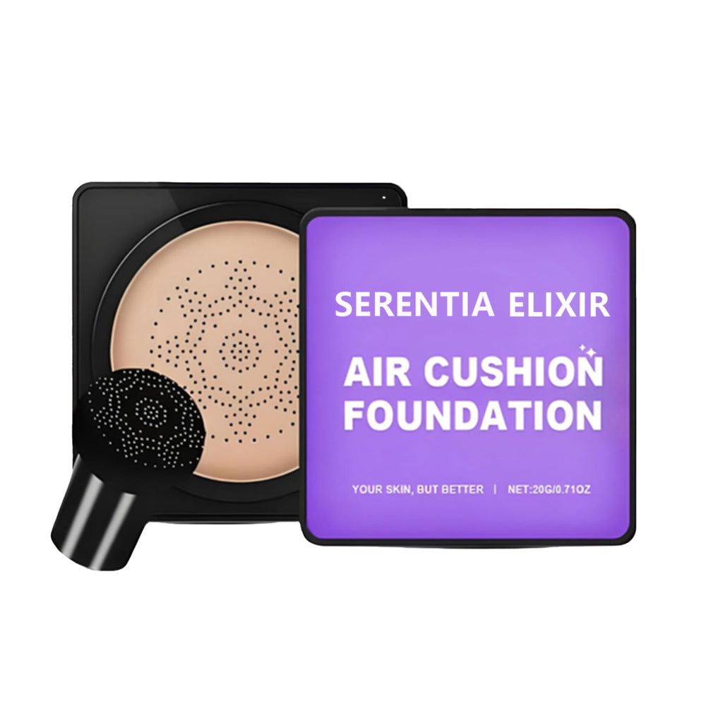 SerentiaElixir BB Cream texture swirl shows hydrating formula for a natural glow.