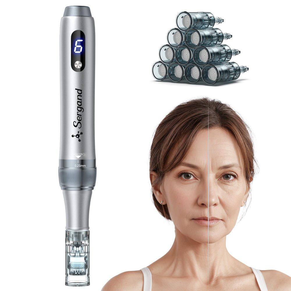 Sergand Derma Roller Pen in compact design for easy at-home skincare sessions.