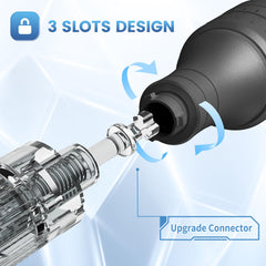 Sergand microneedle derma roller pen beside protective travel bag for easy portability.