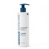 Serious Skincare A-Wash Retinol Cleanser bottle shows gentle makeup removal.