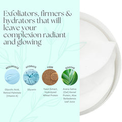Serious Skincare Glycolic Pads disc close-up prepared for gentle exfoliation.