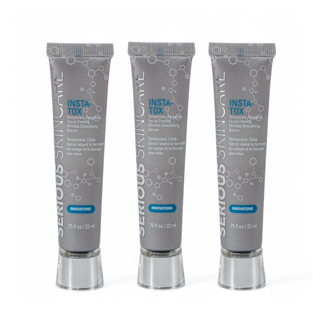 Serious Skincare INSTA-TOX bottle for quick facial firming and smoothing