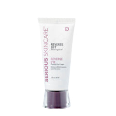 Serious Skincare Insta-Tox serum bottle being applied on skin for a refreshed appearance