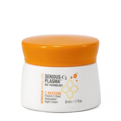 Serious Skincare Serious-C3 Plasma Restore bottle closeup for deep hydration