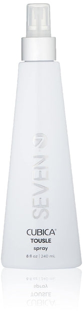 SEVEN Cubica Tousle bottle application demonstrates quick-dry texture for flexible styling.