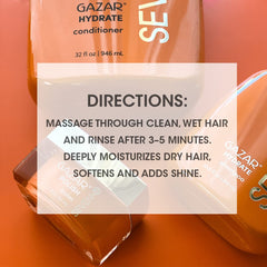 SEVEN Gazar Hydrate conditioner pump in hand demonstrates easy application.