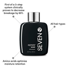 SEVEN Kente Bond Shampoo with green tea ingredients for balanced cleansing