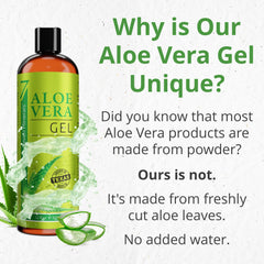 Seven Minerals Aloe Gel on skin shows quick absorption and smooth finish.