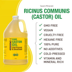 Label close-up showing pure single-ingredient oil from Seven Minerals