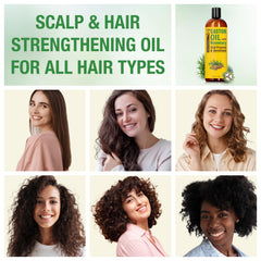 Seven Minerals castor oil with rosemary beside rosemary sprigs for dry skin care