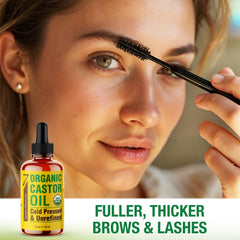 Seven Minerals castor oil for shiny, healthy hair and scalp moisture.
