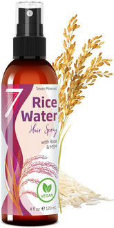 Seven Minerals rice water spray bottle demonstrates a light, non-greasy formula for daily use.