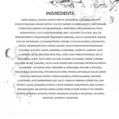 SEVEN Rinzu COLOR Shampoo ingredients panel featuring aloe and vitamins