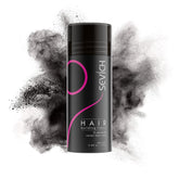 SEVICH Hair Fibers bottle application showing quick, natural fullness