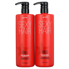 SexyHair Big Volumizing Shampoo bottle pour boosts body for fuller-looking hair.