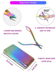 SFYDOM Rainbow nail clippers set for precise trimming with style