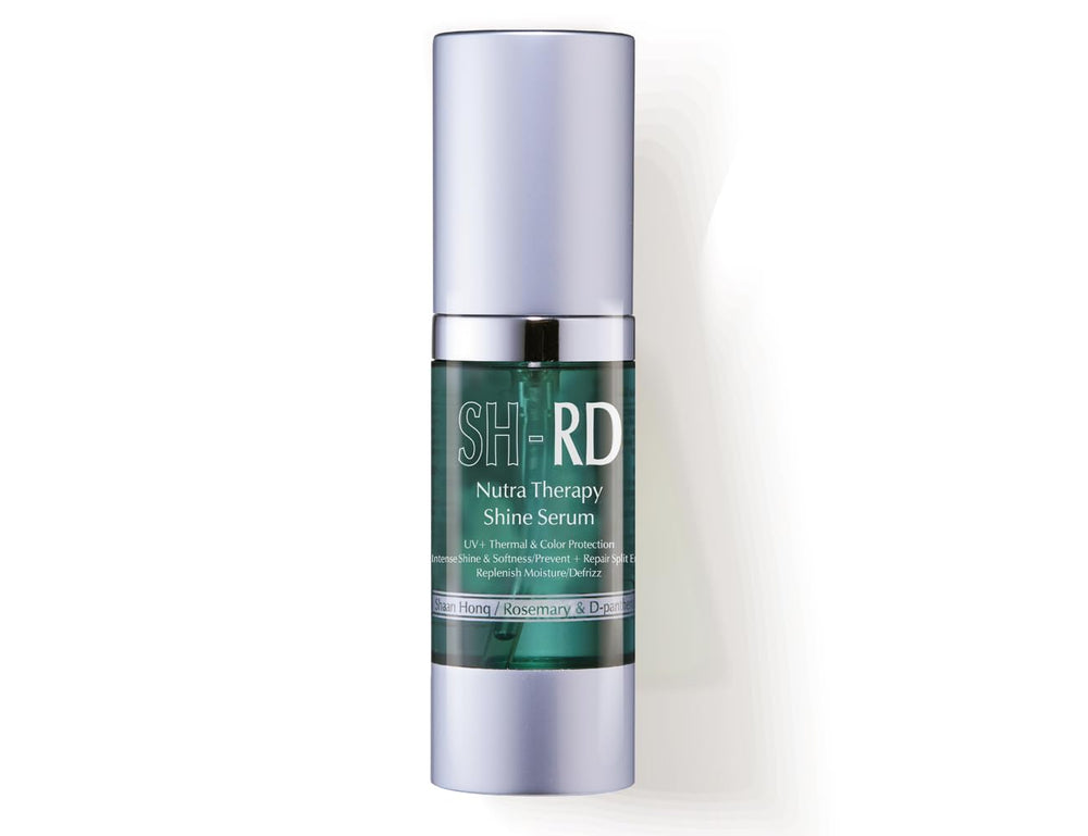 SH-RD Nutra-Therapy Shine Serum bottle pour delivers instant shine without greasiness.