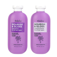 SHAKEBAR honey shampoo bottle with manuka honey for hydrated hair