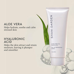 Shani Darden Hydra Prep Gel applied with gua sha for glide
