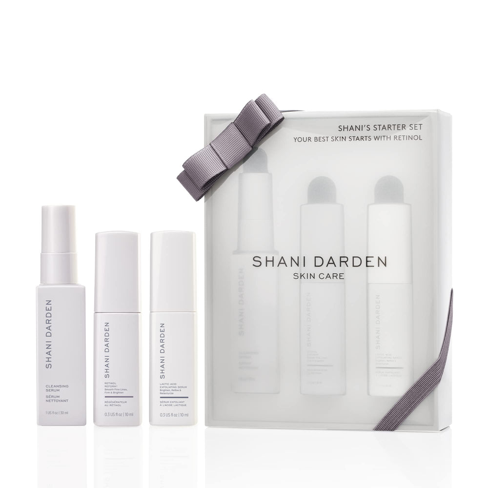 SHANI DARDEN Starter Set travel-size cleansing serum for on-the-go cleansing and makeup removal.