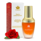 Shankara Kumkumadi Oil bottle close-up with rose aroma and glow