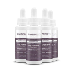Shapiro MD Minoxidil 5% bottle for daily hair growth routine