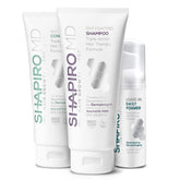 Shapiro MD shampoo bottle with natural formula for fuller-looking hair