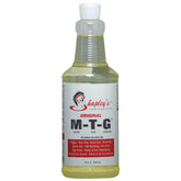 Shapley's Original M-T-G bottle being poured for skin healing and hair growth use.