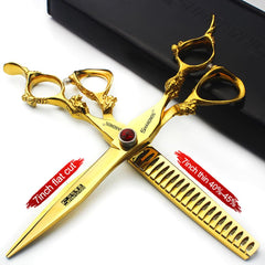 SHARONDS Dragon Shears ergonomic handle for reduced fatigue during long sessions.