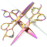 SHARONDS Purple Dragon Knight scissors blade close-up for precision trimming